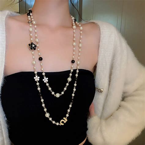 chanel long necklace dupe|chanel copy necklace.